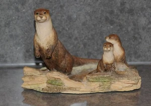 Border Fine Arts Resin Otters RW2 Chiltern Collection 1988 - Picture 1 of 4