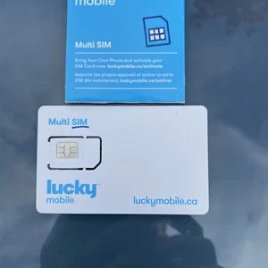 Canada prepaid sim card Lucky mobile, Canadian mobile number! not registered - Afbeelding 1 van 2