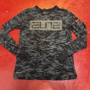 Nike Dri-Fit sportlich geschnittenes Langarmshirt Elite grau schwarz Herren Größe Small S - Bild 1 von 6