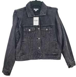 Forever 21 Jeansjacke Distressed schwarz Small neu mit Etikett - Bild 1 von 18