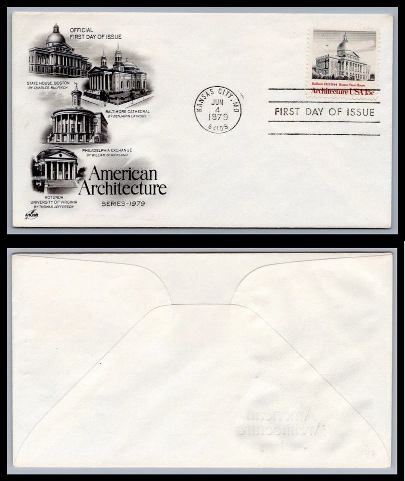 US FDC # 1781 15c Architecture  ArtCraft  S.Cancel 1979, 9Q300 - Image 1 of 1