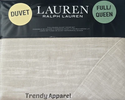 Lauren Ralph Lauren Kent FULL/QUEEN Linen Duvet Cover & Sham Set, 3 Piece - Image 1 of 4