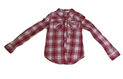 Camisa de franela Levi's rosa con botones a presión niñas pequeñas 8-10 años Foto 1 de 4
