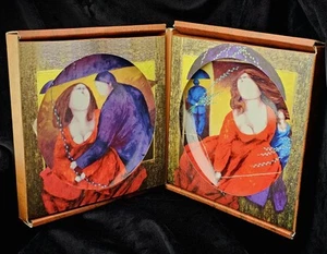 Rare- Arte de Cafe Boxed Set Tete Marella 2 Limited Edition Collector Plates 8"  - Picture 1 of 11
