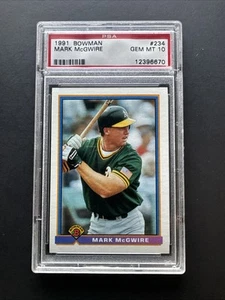 MARK MCGWIRE 1991 Bowman Baseball #234 Athletics PSA 10 GEM MT - Picture 1 of 4