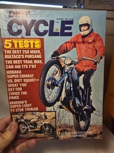 VTG AUG 75 DIRT CYCLE MAGAZINE Bultaco Can-Am Hodaka Super Combat Yamaha TY175B - Picture 1 of 11