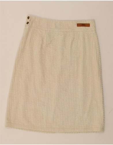 OFF WHITE GIANFRANCO FERRE gonna donna in velluto a coste W28 media bianco sporco IA02