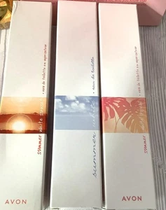 Avon Summer White Sunset, White, Tropical Eau de Toilette Set Of 3 - Picture 1 of 7