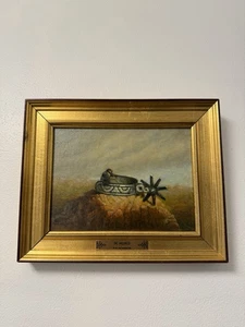 Kay M Hendricks "DE MEXICO" Ölgemälde Goldrahmen 1999 Spur Aztekenwüste - Bild 1 von 13