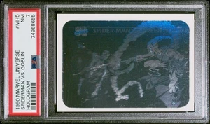 1990 Impel Marvel Universe Ser I Holograms #MH5 Spider-Man Vs Green Goblin PSA 7 - Picture 1 of 10