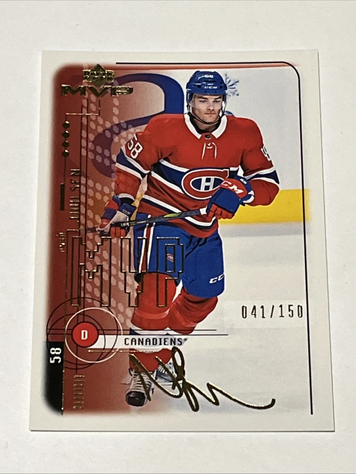 2018-19 MVP 1998-99 20th Anniversary Tribute Gold Script Noah Juulsen Rookie RC - Image 1 of 2