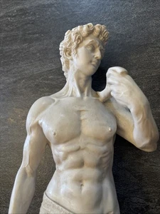 Scultura statua in resina Michelangelo David 20" grande dettagliata vintage - Foto 1 di 24