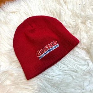 Costco rote Beanie Einheitsgröße Unisex Arbeitskleidung Mütze klassisch Freizeit Street Style - Bild 1 von 7