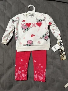 Baby Yoda Size 18M Girl Shirt & Pant Disney Star Wars Mandalorian - Picture 1 of 7