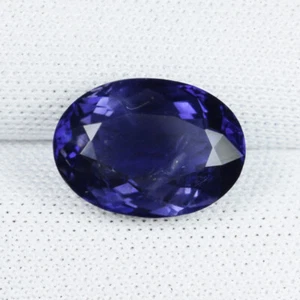 2.98 ct BEAUTIFUL NICE PURPLE BLUE 100% NATURAL IOLITE Oval  See Vdo 1796 DL - Picture 1 of 2