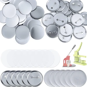 150Pcs 58Mm/2.28Inch Blank Button Supplies Badge Parts Metal Button Badge Sets - Picture 1 of 7