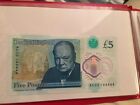 Bank of England UK NEW polymer £5 five pound note. 44444!!!