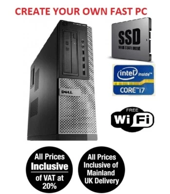 Dell Optiplex 7010 390 790 Desktop Business PC i7 SSD HDD Win 10 Pro up to 32 GB - Image 1 of 4