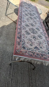Kashmir Super extra long runner patterned polypropylene rug with tassels UE01052 - Picture 1 of 6