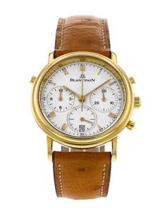 Blancpain Villeret 0072-3318-55 Yellow Gold 34mm White Dial Watch - Picture 1 of 7