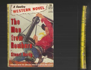 Man From Nowhere by Stuart Hardy vintage 1945 Western cowboy Big 7.5x5.5" PB #37 - Picture 1 of 4