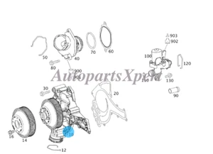 272 200 09 01 Water Pump Fit For Mercedes-Benz C350 CLK350 E350 ML350 SLK280 OEM - Picture 1 of 4
