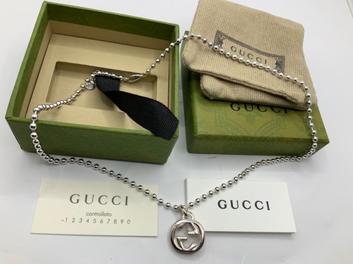 Collana Gucci Gucci in argento sterling ad incastro prezzo consigliato £ 235 00