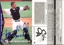 Jeff Winchester Signed 2002 Grandstand Salem Avalanche #NNO Card Auto AU