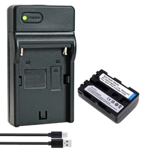 Battery +Charger for Sony NP-FM50 NP-FM30 FM70 NP-FM55H NP-QM51 NP-QM71 NP-QM71D - Picture 1 of 9