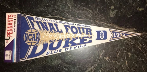 DUKE 1992 FINAL FOUR PENNANT Cover