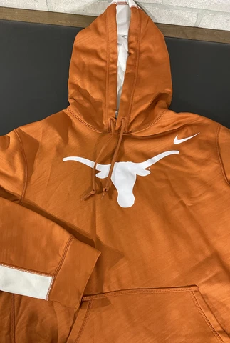 Nike Texas Longhorns Orange Hoodie Size Medium Therma-Fit Sweatshirt Cover
