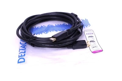 Deltaco DP-1050 DisplayPort-Kabel 5 m Schwarz Displayport- Displayport 4K UHD - Bild 1 von 2