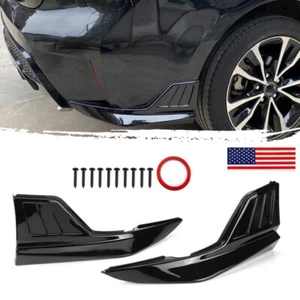 FOR TOYOTA COROLLA LE XLE SE XSE GLOSS BLACK REAR BUMPER CORNER APRON SPAT 20-23 - Picture 1 of 15