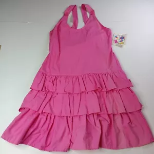 Vintage Water Rags Sadie Dress Women's M Medium Pink Sleeveless Made In USA - Picture 1 of 10