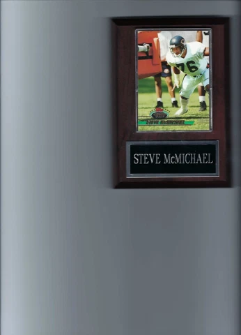 STEVE McMICHAEL PLAQUE CHICAGO BEARS FOOTBALL NFL   C Cover