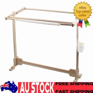 Adjustable 14CT Wooden Floor Stand for Cross Stitch & Embroidery 80cm - Picture 1 of 19