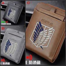 Attack on Titan Anime Wallet Billfold Purse Bag Notecase Pouch Fashion Gift