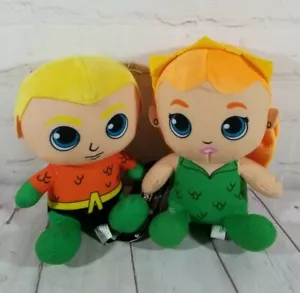 DC Classic Aquaman & Aquagirl Mera Peluche Fabbrica Giocattolo Supereroe 2018 Sitbig 7" - Foto 1 di 12