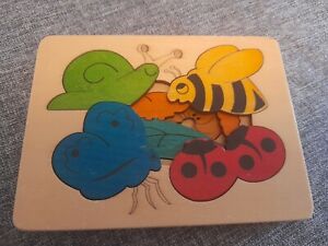 George Luck Snail & Friends 3 Layered Wooden Jigsaw Puzzle Bugs No. 323 