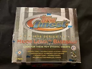 1998 TOPPS FINEST SERIES 1 FACTORY SEALED HOBBY BASEBALL BOX! 24 Packs SCARCE!!! - Picture 1 of 6