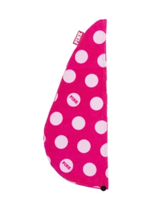 Victoria's Secret PINK Hair Wrap Towel Fuchsia Polka Dots - Picture 1 of 1