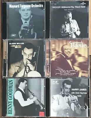 6 jazz swing cd bundle - Maynard Ferguson Basie Miller Goodman Herman James  - Image 1 of 4