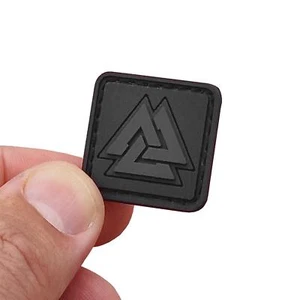 valknut ranger eye PVC blackout norse viking rubber patch - Picture 1 of 1