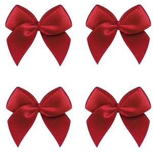 50pcs Mini Satin Ribbon Bows Ribbon Flowers 25mm x 26mm Appliques DIY Craft f... - Picture 1 of 8
