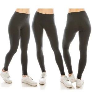 Women's Leggings-High Waisted Basic Comfort Stretch Soft Stylish Leggings - Picture 1 of 52