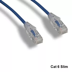 Cable de conexión Ethernet Kentek Blue 2' delgado UTP Cat6 550 MHz RJ45 routers red - Imagen 1 de 2