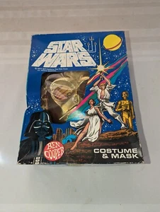1970s STAR WARS C-3PO GOLDEN ROBOT HALLOWEEN COSTUME & MASK w/ BEN COOPER BOX - Picture 1 of 11