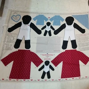 Concord Cut & Sew Fabric Panel Samantha & Polly Soft Rag Doll by Joan Kessler - Picture 1 of 1
