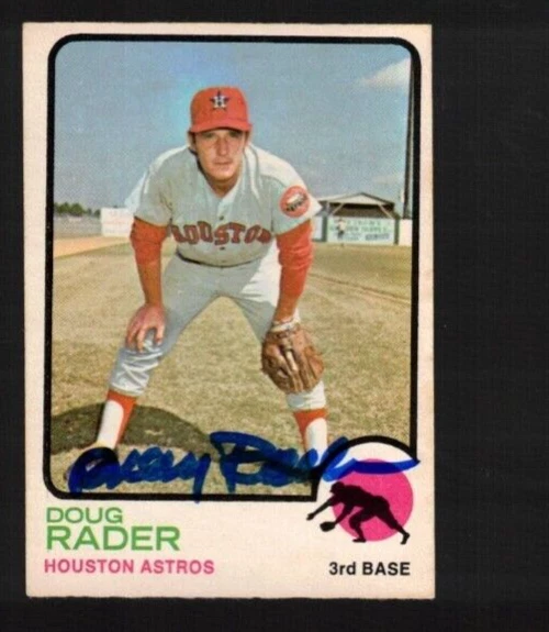 DOUG RADER Autograph 1973 O Pee Chee--Houston Astros