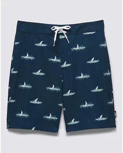 Brand New Boys Vans The Daily Shark Boardshort Dress Blues Size 26/12 - Picture 1 of 1